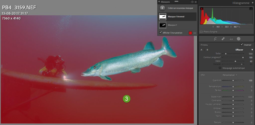 Masque inverse dans Lightroom